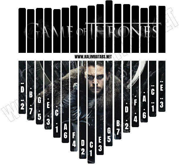 Kalimba Tine Sticker: Game of Thrones John Snow Kalimba Printable Stickers game-of-thrones-john-snow-sticker Kalimba Tine Sticker: Game of Thrones John Snow