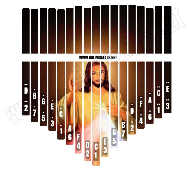 Kalimba Tine Sticker: Jesus Christ #1 Kalimba Printable Stickers jesus-sticker Kalimba Tine Sticker: Jesus Christ #1
