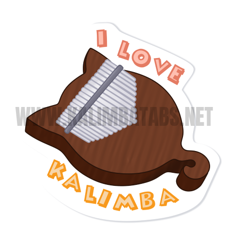 Kalimba Sticker: I LOVE KALIMBA Patch Stickers kalimba stickers diy kalimba i-love-kalimba-sticker Kalimba Sticker: I LOVE KALIMBA