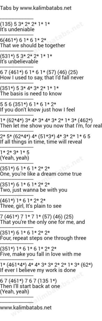 💑 Back At One - Brian McKnight Intermediate Kalimba Tabs notes kalimba tutorial Kalimba tabs kalimba songs back-at-one-kalimba-tabs-with-lyrics-328x1024 💑 Back At One - Brian McKnight
