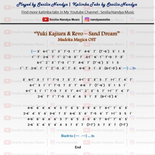 Sand Dream - Yuki Kajiura & Revo| Madoka Magica OST Easy Kalimba Tabs yuki kajiura sand dream kalimba yuki kajiura ost kalimba yuki kajiura kalimba sand dream madoka magica kalimba sand dream kalimba tabs sand dream kalimba madoka magica sand dream kalimba madoka magica ost kalimba tabs madoka magica ost kalimba madoka magica kalimba cover madoka magica kalimba madoka magica cover madoka magica anime kalimba kalimba tabs anime anime songs kalimba tabs anime kalimba tabs anime kalimba cover Anime Kalimba tabssss-2a2755d4-500x500 Sand Dream - Yuki Kajiura & Revo| Madoka Magica OST