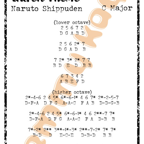 Play Yukimaru Theme (Naruto) Music Sheet