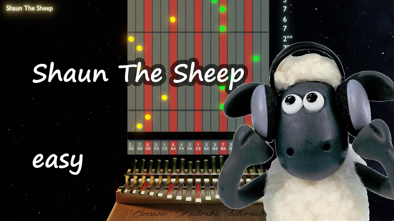 Shaun The Sheep Theme Kalimba Tabs Letter Number Notes Tutorial